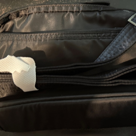 Lug Scoop crossbody top‎ handle black bag purse accordion style openings - Picture 7 of 14